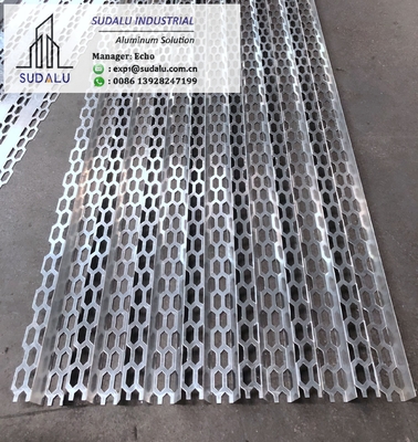 China SUDALU Aluminum CNC Curvel Panel Aluminum Bending Perforated Panel For Wall Decoration supplier