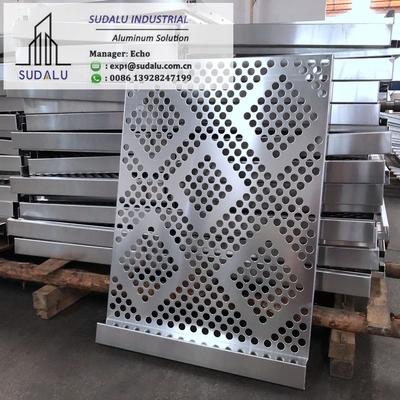 China SUDALU 30mm, 50mm diameter Aluminum Perforated Panel for Curtain Wall PDF Aluminum Curvel Sheets supplier