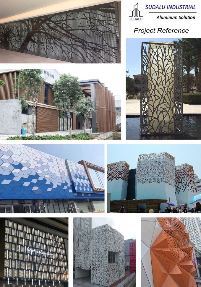 SUDALU Foshan Building Suppliers Outdoor Aluminum Laser Cut Panels Perforated Decoration Panel