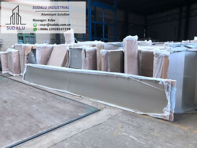 SUDALU White Color Aluminum Curvel Panel Perforated Panel Export Package