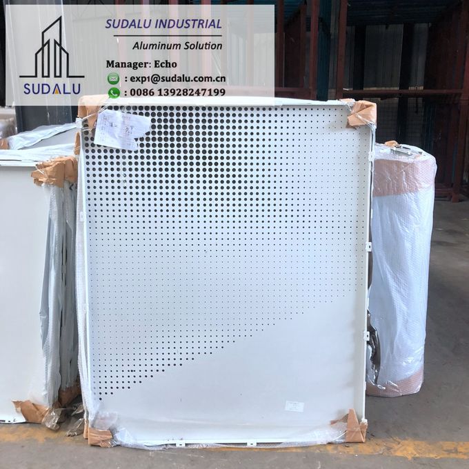 SUDALU White Color Aluminum Curvel Panel Perforated Panel Export Package