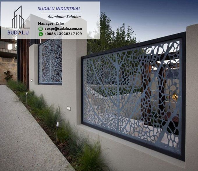 SUDALU 10 Years Warranty Outdoor Perforated Metal Laser Cut Aluminum Fence Panel from Foshan