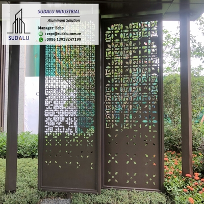 China Custom Design 1-3mm Aluminum Perforated Panel for Patio Garden Decoration Powder Coating supplier