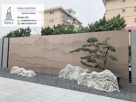 China SUDALU Aluminum CNC Laser Cutting Curvel Panel for Plaza Garden Decoration Alumunum Panel supplier