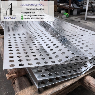 China SUDALU Aluminum Perforated Panel Bending Shape Aluminum Panel for Wall Decoration supplier