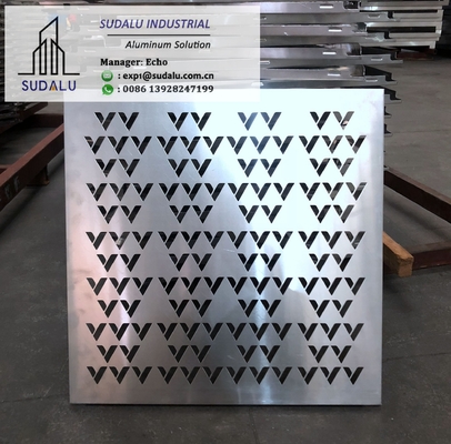 China SUDALU Aluminum Perforated Panel Decorative Pattern Aluminum Laser Cutting Panel Sheet supplier