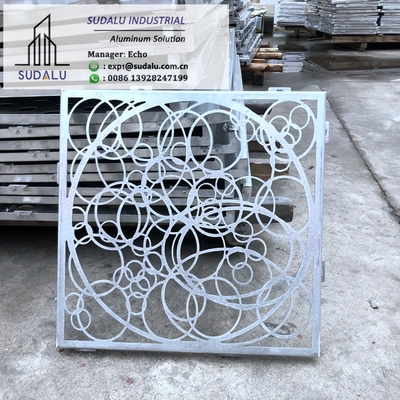 China SUDALU Aluminum Perforated Decorative Panel Customized Pattern Aluminum Laser Cutting Panel supplier