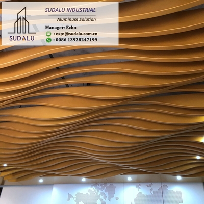 China SUDALU Aluminum Shutter Ceilling Aluminum CNC Cutting Welding Panel Ceiling for Decoration supplier