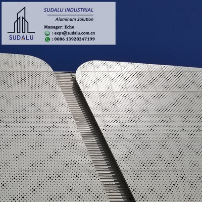 China SUDALU 1-10mm Foshan Laser Cut Metal Perforated Aluminum Facade Wall Panel supplier