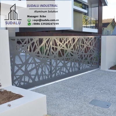 China SUDALU Outdoor PDVF Laser Cut Decoration Aluminum Panel Fence/ Gate Metal Perforated Panel supplier