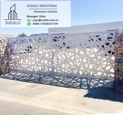China SUDALU Customized Pattern Laser Cut Decoration Aluminum Panel Fence/ Gate Metal Perforated Panel supplier