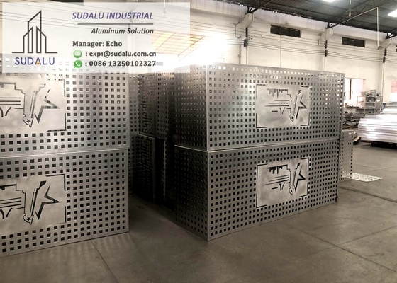 China SUDALU Customized Sizes Aluminum Panel CNC Curvel Cut Air Condition Decorative Panel Aluminum Perforated Panel supplier