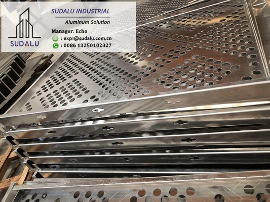 China SUDALU Outdoor Aluminum CNC punching Perforated Panel RAL Color Aluminum Facade Cladding Panel Decoration Metal Panel supplier