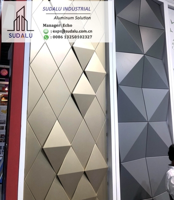 China SUDALU PVDF 3D Aluminum Perforated Panel Customized OEM Aluminum Facade Cladding Decorative Panel from China supplier