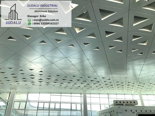 China SUDALU White Color Aluminum Ceiling Decoration Panel OEM design Metal Panel from China Panel Factory supplier