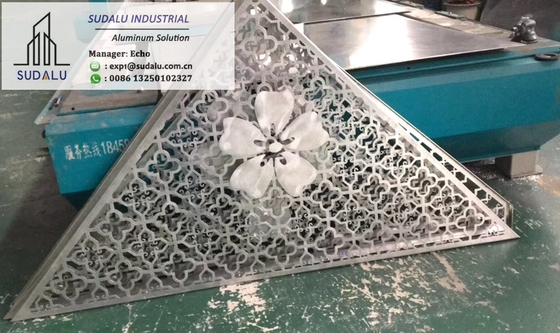 China SUDALU OEM Perforated Curvel Panel Outdoor/ Interior Artistic Aluminum Panel Design for Facade Cladding supplier