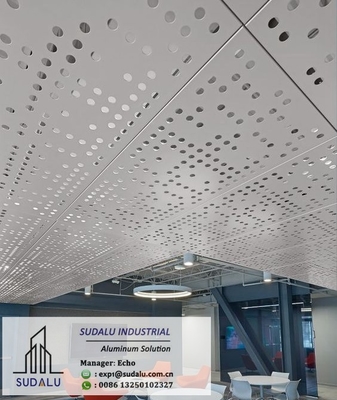 China Aluminum CNC Punching Holes Ceiling Panels Customized Aluminum Perforated Ceiling Sheet supplier
