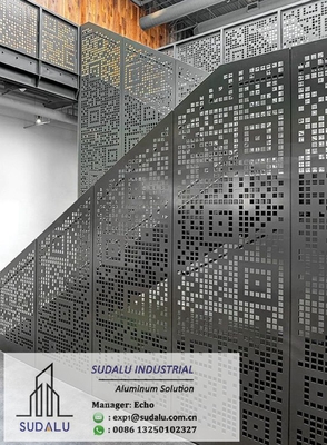 China Aluminum Staircase Decorative Screen Panels Aluminum Laser Cut Screen Sheet for Interior Decoration supplier