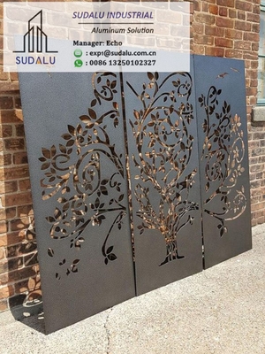 China Aluminium Privacy Screens Customized Perforated Panels from Foshan Supplier supplier