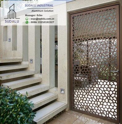 China Powder Coated Aluminum Decorative Perforated Panel for Garden Fence Gate supplier